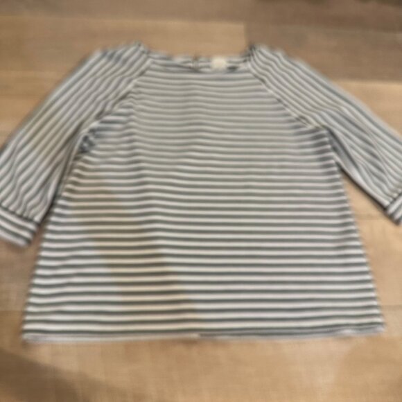 CHICOS WOMENS BLACK WHITE SIZE 2 US SIZE 12 3/4 SLEEVE SHIRT - Picture 1 of 11
